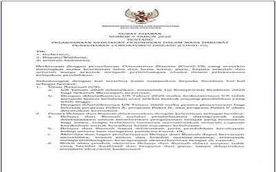 Pembatalan UN Tahun Pelajaran 2019-2020